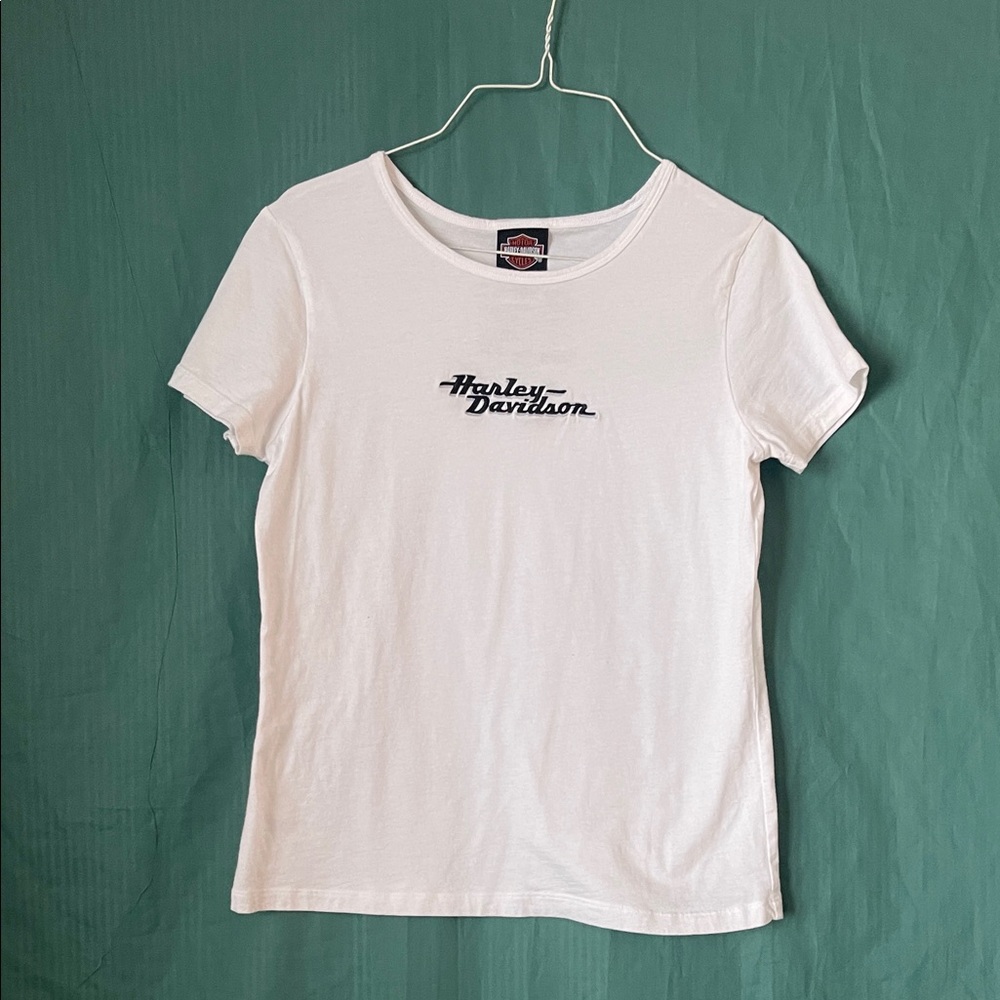 Harley-Davidson Women’s White Tee with Black Logo